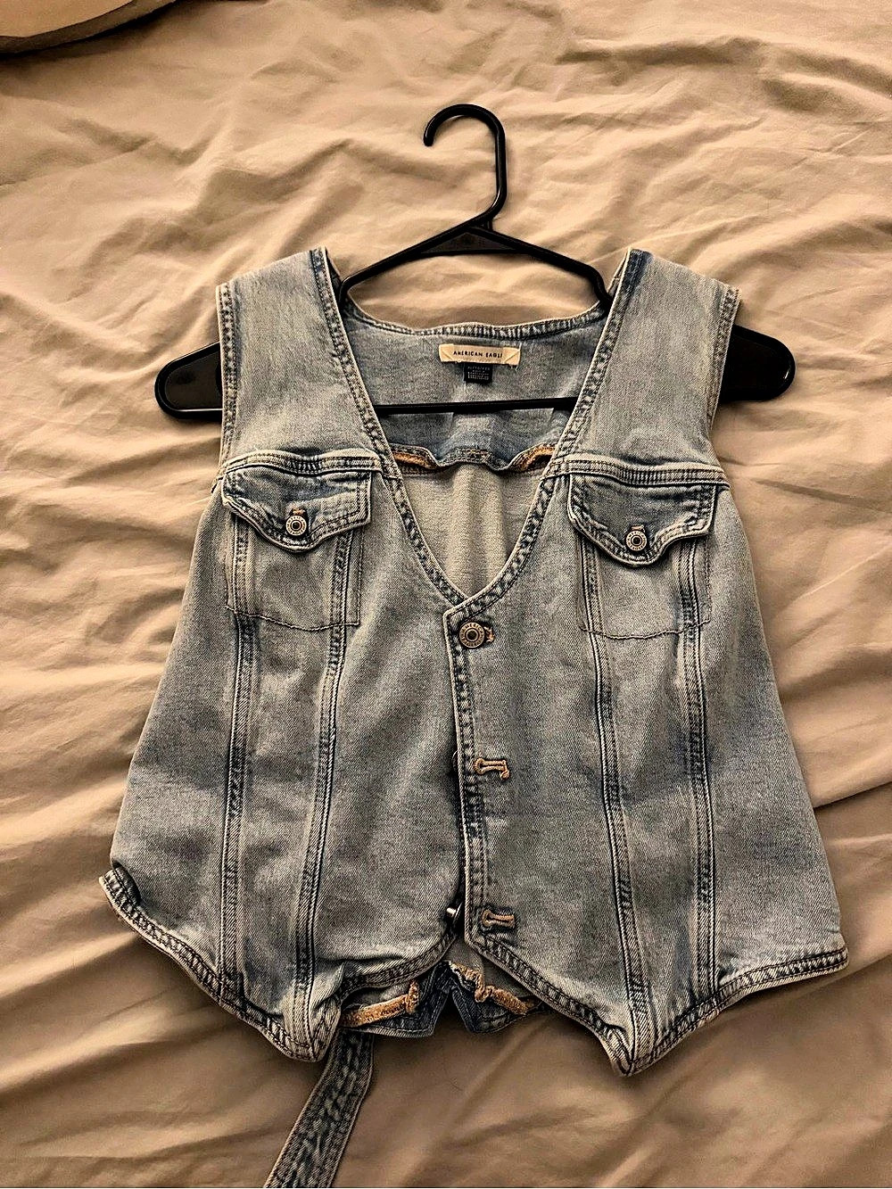 American Eagle Denim Vest in Blue Size XL